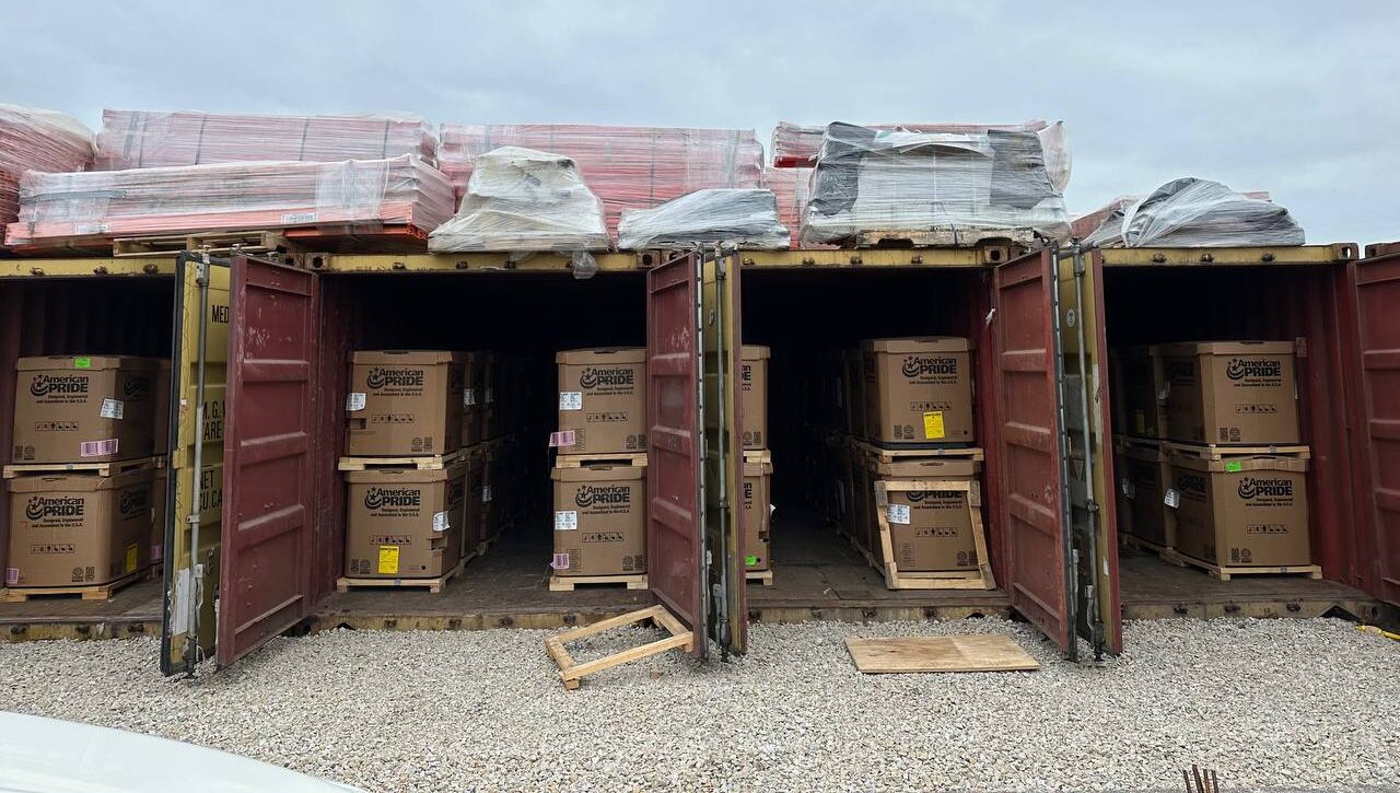 Condensers 3 hvac units at e&l material wholesale warehouse
