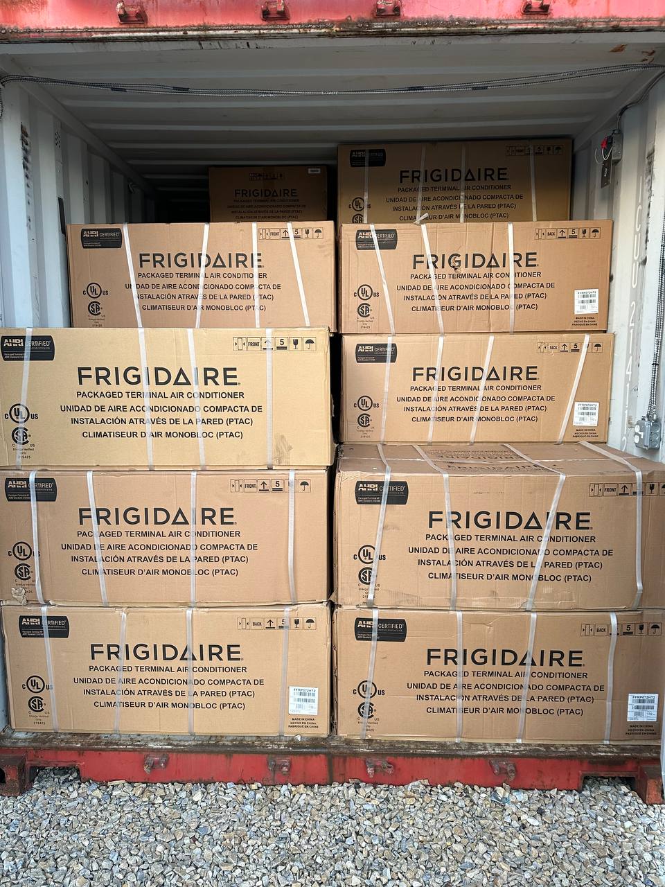 multiple ptac units in storage container